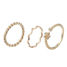 Load image into Gallery viewer, Love Flower Wave Zircon Stackable Knuckle Ring