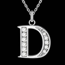 Load image into Gallery viewer, Letter A-S Free Shipping silver plated Necklace