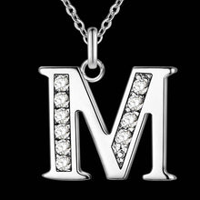 Load image into Gallery viewer, Letter A-S Free Shipping silver plated Necklace