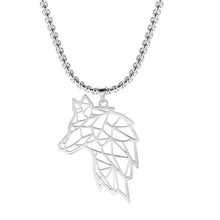 Load image into Gallery viewer, My Shape Wolf Animal Necklace Steel Forest Animals Men Necklace
