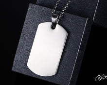 Load image into Gallery viewer, Stainless Steel Dog Tag Pendant Necklace