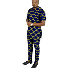 Load image into Gallery viewer, African clothes men's print set short sleeve shirt