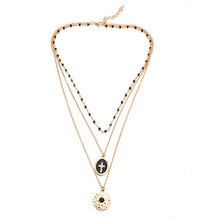 Load image into Gallery viewer, Multi-layer Retro Cross Pendant Necklace