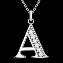 Load image into Gallery viewer, Letter A-S  Free Shipping silver plated Necklace
