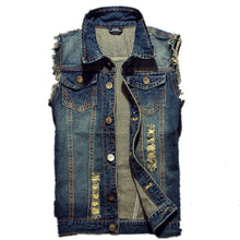 Load image into Gallery viewer, Ripped Jean Jacket
