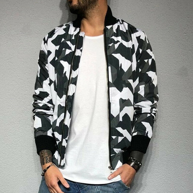 Men's Jackets Casual Camouflage Trench Outwear