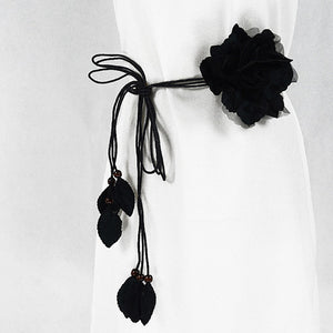 Women Fashion Flower String Tassel Waist Belts