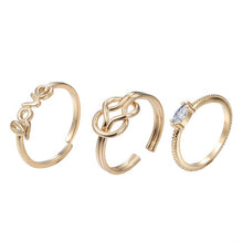 Load image into Gallery viewer, Love Flower Wave Zircon Stackable Knuckle Ring
