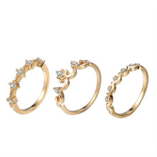 Load image into Gallery viewer, Love Flower Wave Zircon Stackable Knuckle Ring
