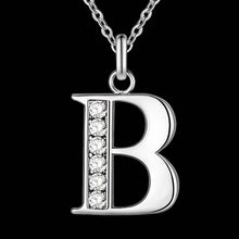 Load image into Gallery viewer, Letter A-S  Free Shipping silver plated Necklace
