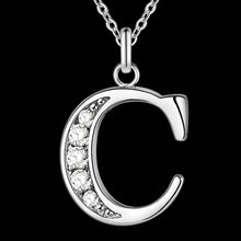 Load image into Gallery viewer, Letter A-S  Free Shipping silver plated Necklace
