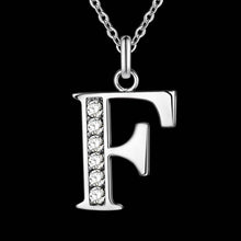 Load image into Gallery viewer, Letter A-S  Free Shipping silver plated Necklace
