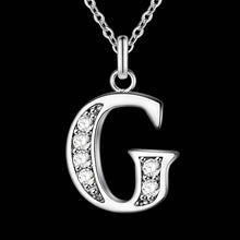 Load image into Gallery viewer, Letter A-S  Free Shipping silver plated Necklace
