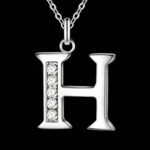 Load image into Gallery viewer, Letter A-S  Free Shipping silver plated Necklace
