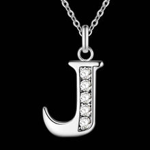 Load image into Gallery viewer, Letter A-S  Free Shipping silver plated Necklace
