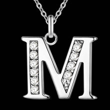 Load image into Gallery viewer, Letter A-S  Free Shipping silver plated Necklace
