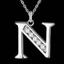 Load image into Gallery viewer, Letter A-S  Free Shipping silver plated Necklace
