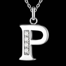 Load image into Gallery viewer, Letter A-S  Free Shipping silver plated Necklace
