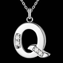 Load image into Gallery viewer, Letter A-S  Free Shipping silver plated Necklace
