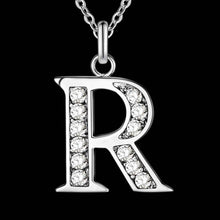 Load image into Gallery viewer, Letter A-S  Free Shipping silver plated Necklace
