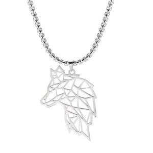 My Shape Wolf Animal Necklace Steel Forest Animals Men Necklace