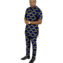 Load image into Gallery viewer, African clothes men&#39;s print set short sleeve shirt
