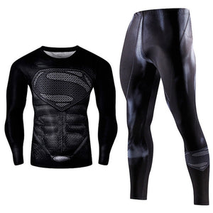 Men's Compression GYM training Clothes Suits