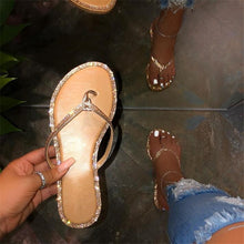 Load image into Gallery viewer, Sexy Rhinestone Slippers Angle Flip-Flops Simple Sleeve
