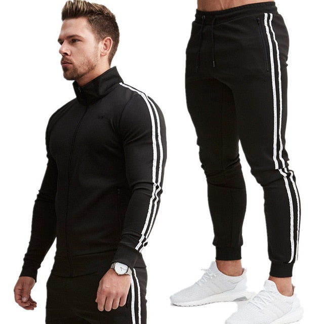 Men's Sweatsuit Sets 2 Piece Zipper Jacket