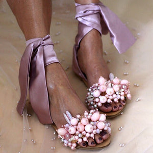 2020 New Women Flat Sandals Ladies Ankle Strap