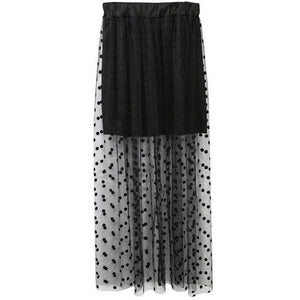 New Women Mesh Dot Skirts